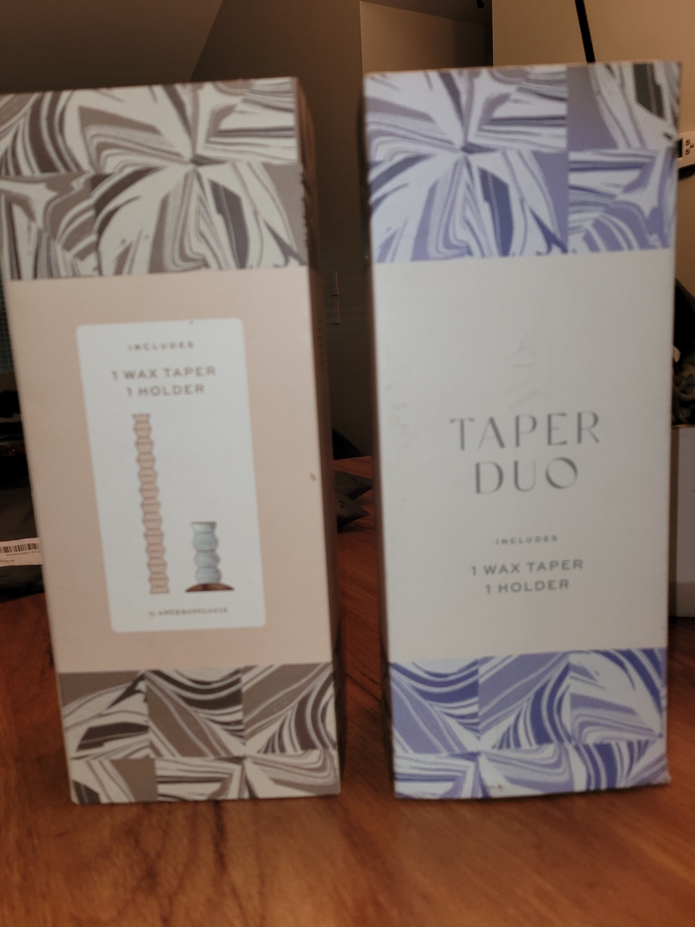 Anthropologie Taper Duo Wax Taper Candle Set
